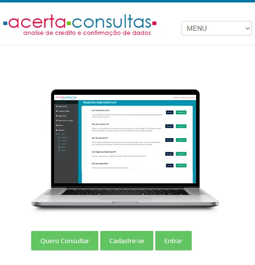 Site Acerta Consultas